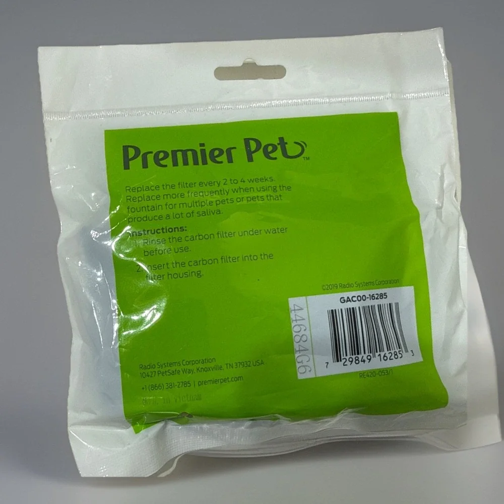 Genuine Premier Pet 4-PK Replacement Carbon Water Filters Premier‎ Pet Fountains